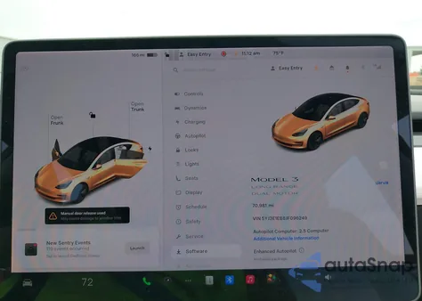2018 Tesla Model 3 from USA, damaged, VIN 5YJ3E1EB8JF096249
